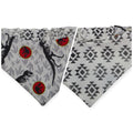 Jurassic Skeletons/Distressed Grunge Aztec Reversible Slip-on Scrunchie Bandana (Medium/Large)