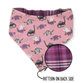 Halloween Dinosaurs/Orchid Plaid Reversible Bandana
