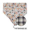 Halloween Night/Gray & Cream Plaid Reversible Bandana