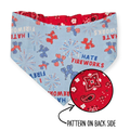 I Hate Fireworks/Red Paisley Reversible Bandana