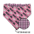 Mama's Girl/Pink Furberry Plaid Reversible Bandana