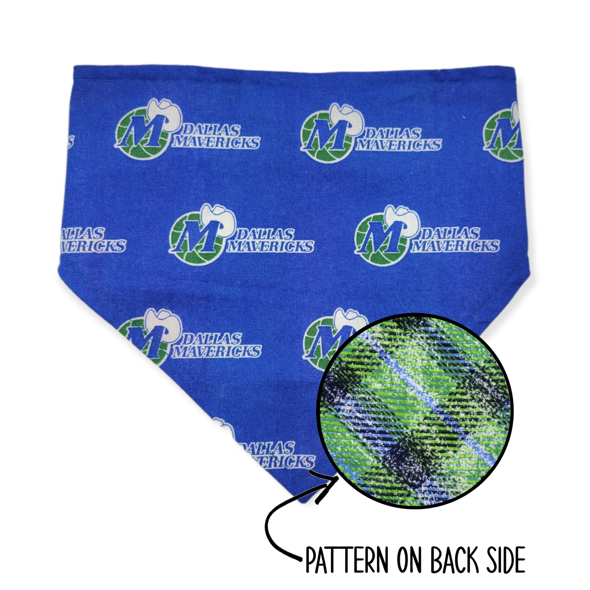 Mavericks/Distressed Plaid Reversible Bandana