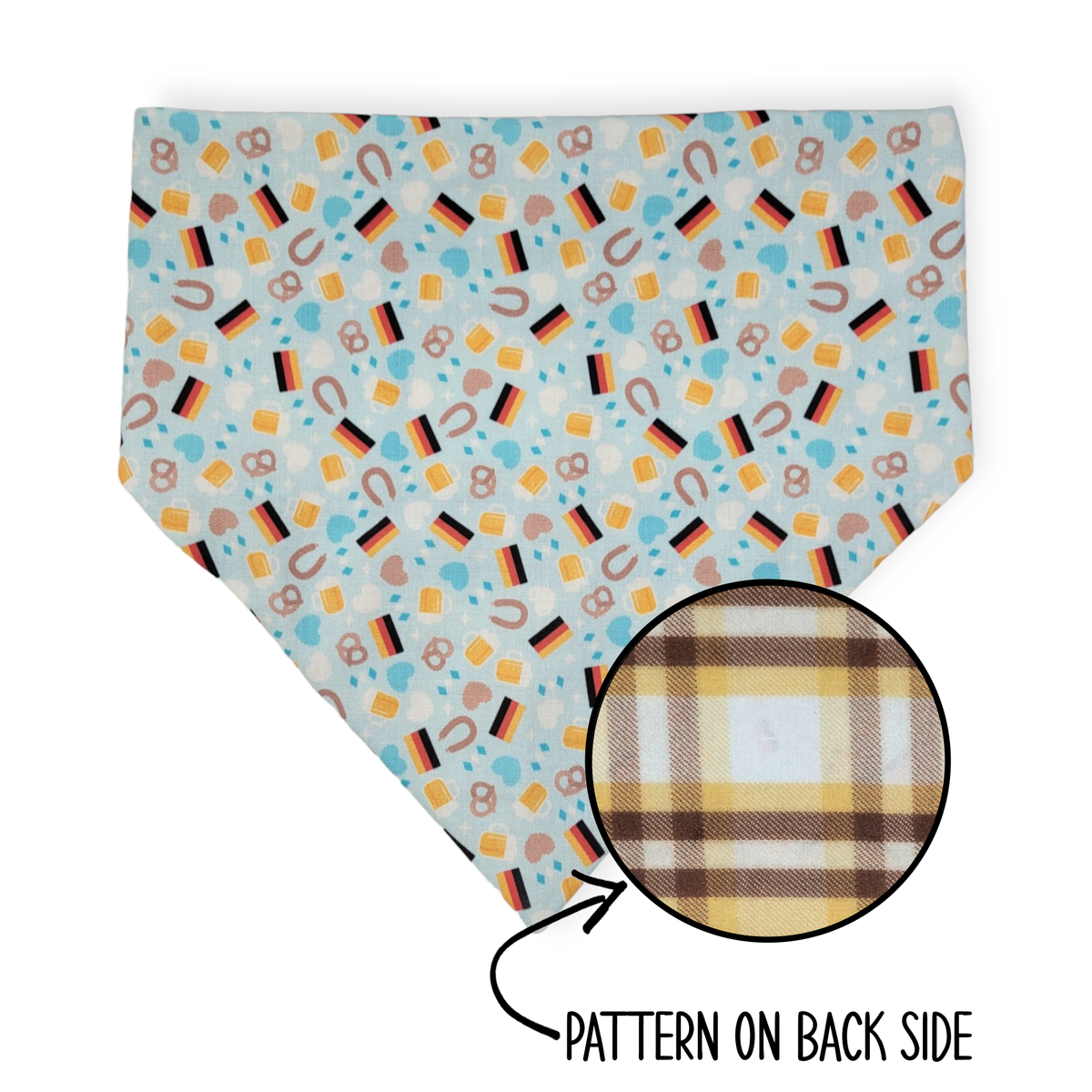 Oktoberfest/Mustard Plaid Reversible Bandana