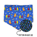 Patriotic Food/Blue Stars Reversible Bandana