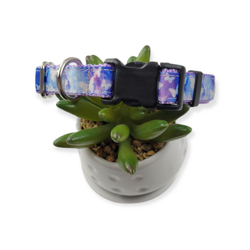 Abstract Butterflies dog collar (Medium)