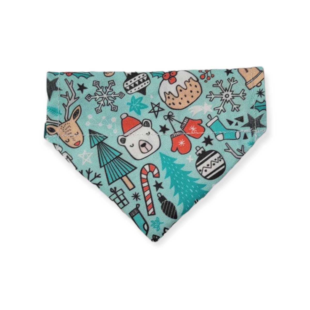 Camping/Christmas Doodle Slide-on Bandana (XX-Small)