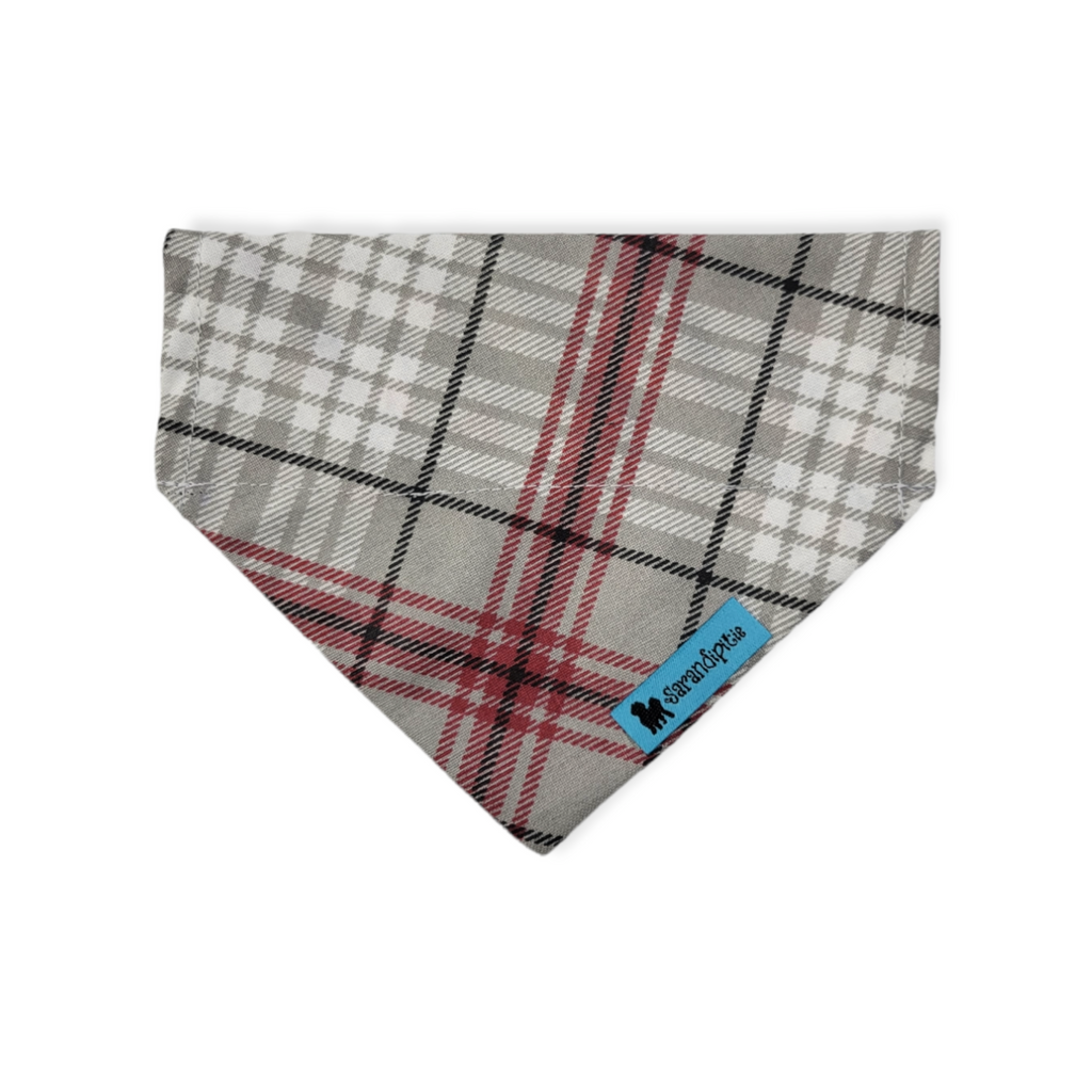 Gray Plaid/Texas Slide-on Bandana (X-Small)
