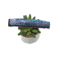Aqua, Brown & Purple Glitter Martingale Dog Collar (Large)