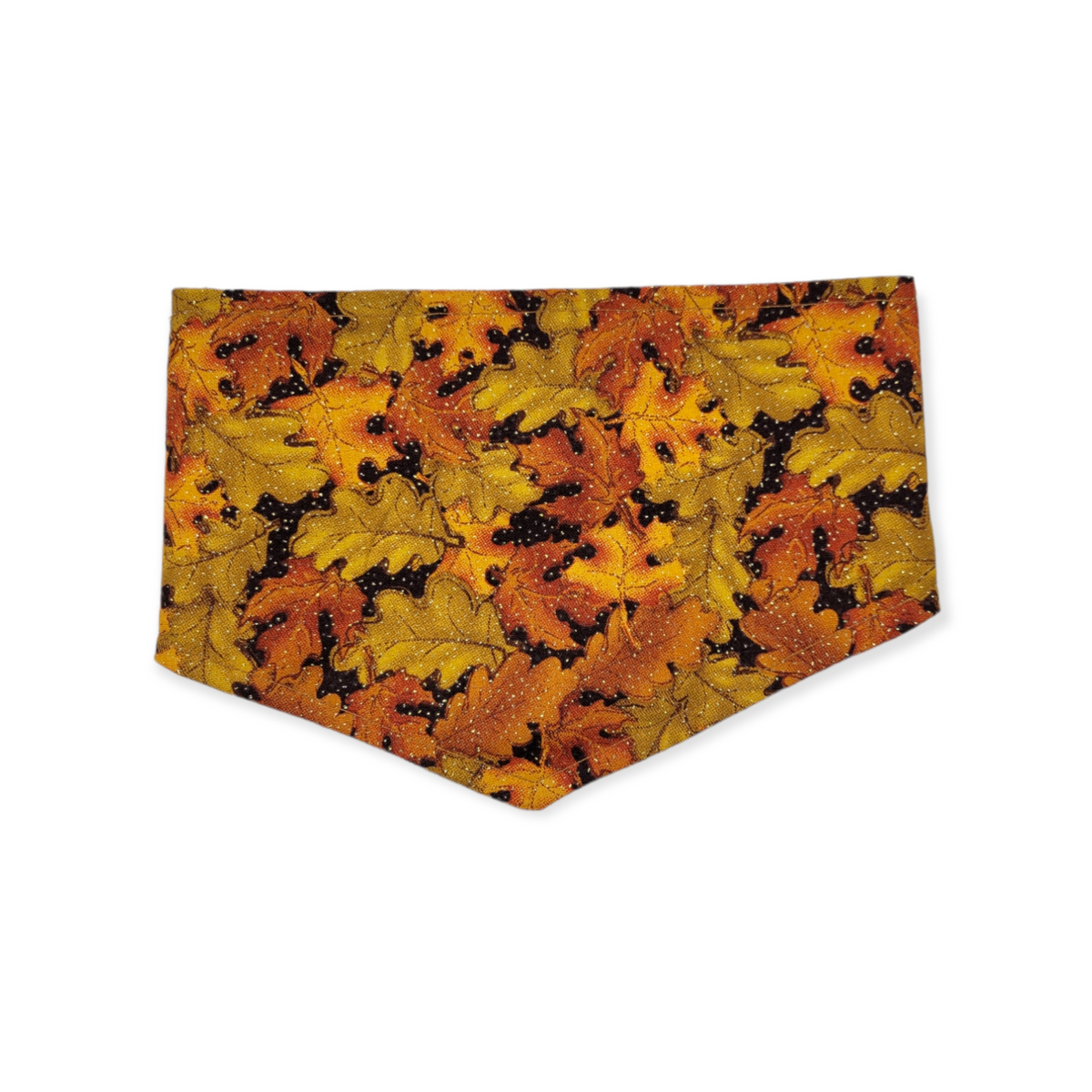 Fall Leaves/Fall Plaid Reversible Tie-on Bandana (Small)