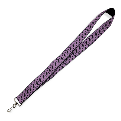 Bats on Purple Lanyard  (1" hardware)