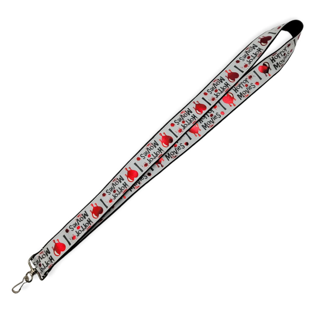 I <3 Horror Movies Lanyard  (1" hardware)