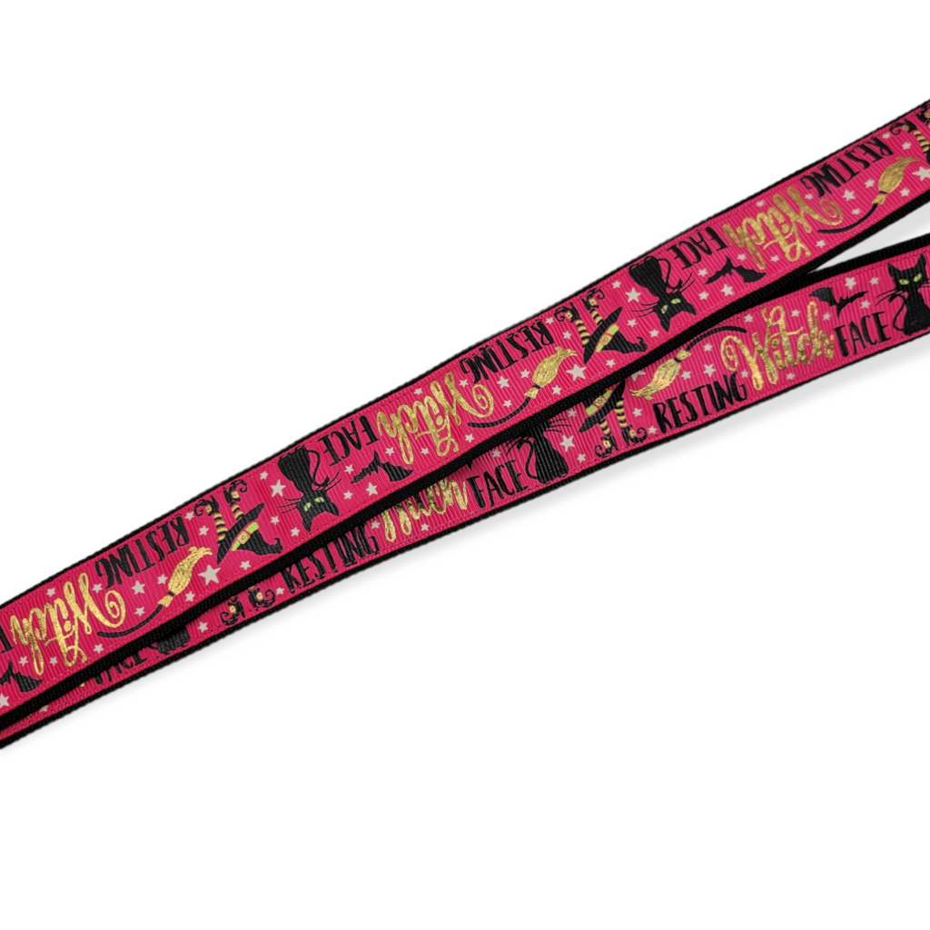 Resting Witch Face Lanyard  (1" hardware)