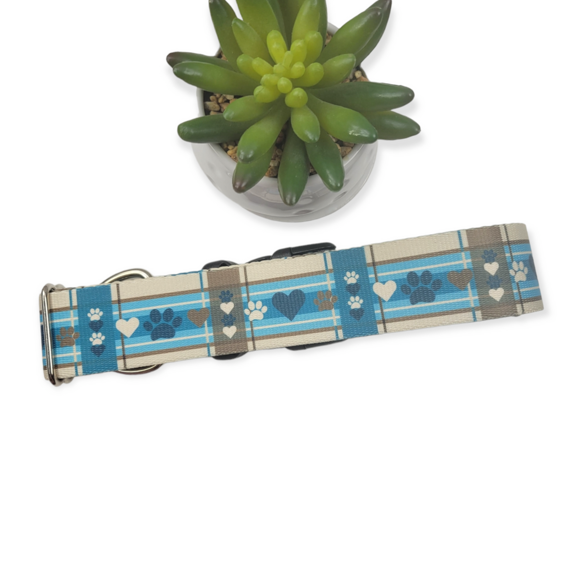 Puppy Picnic Dog Collar (Large, 1.5" wide)