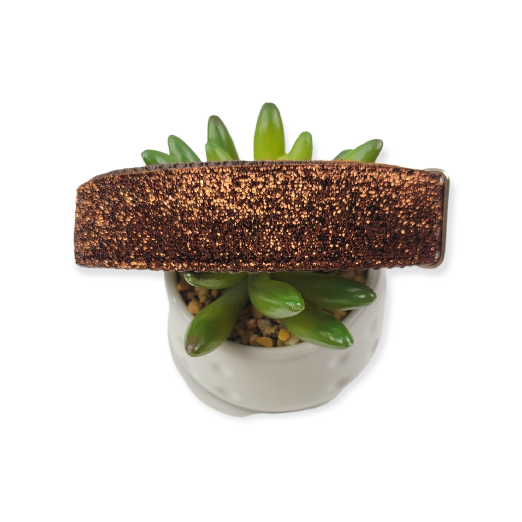 Espresso Glitter Dog Collar (Large)