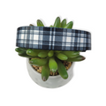 Black And White Plaid Dog Collar (Large)
