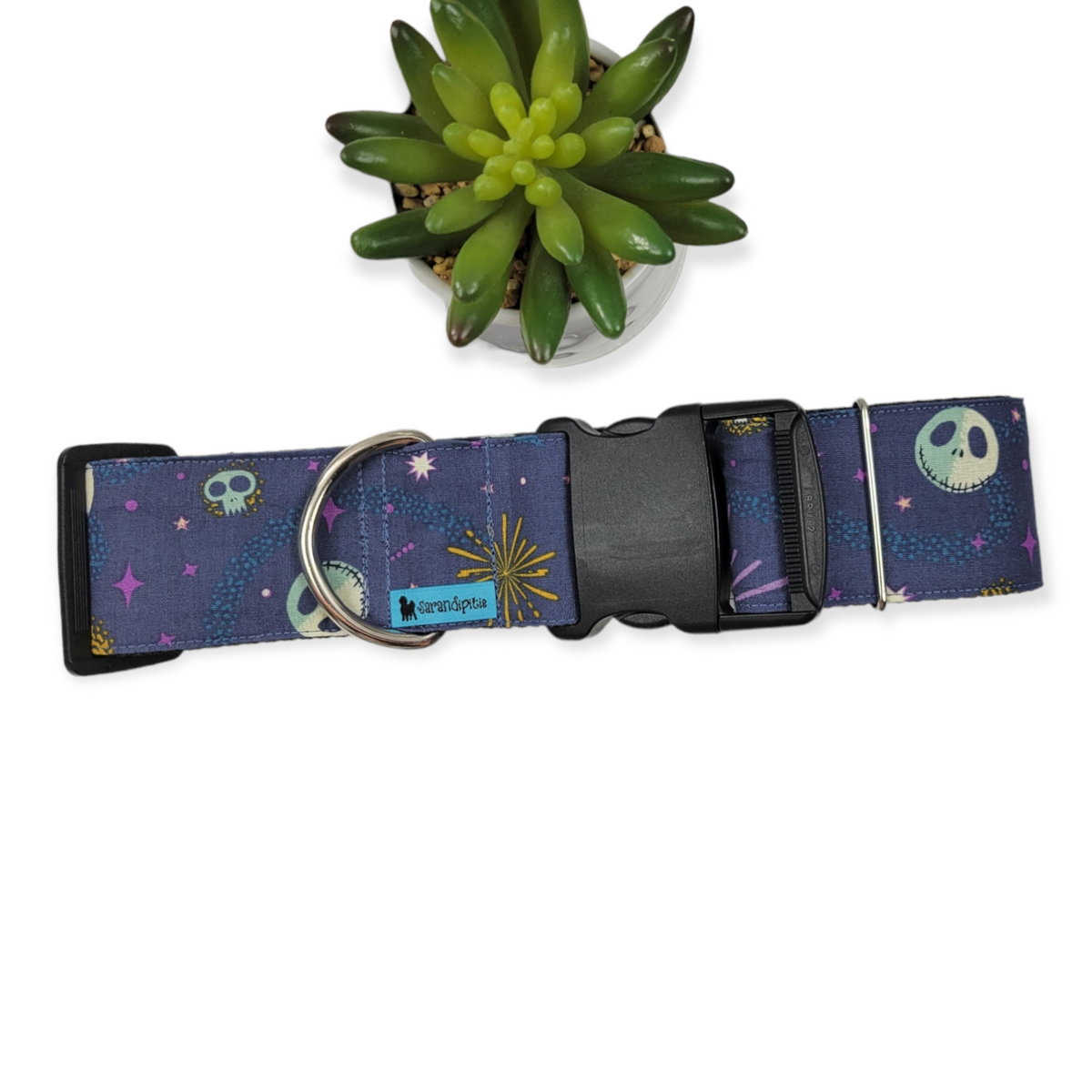 Celestial Jack Dog Collar (XX-Large, 2" wide)