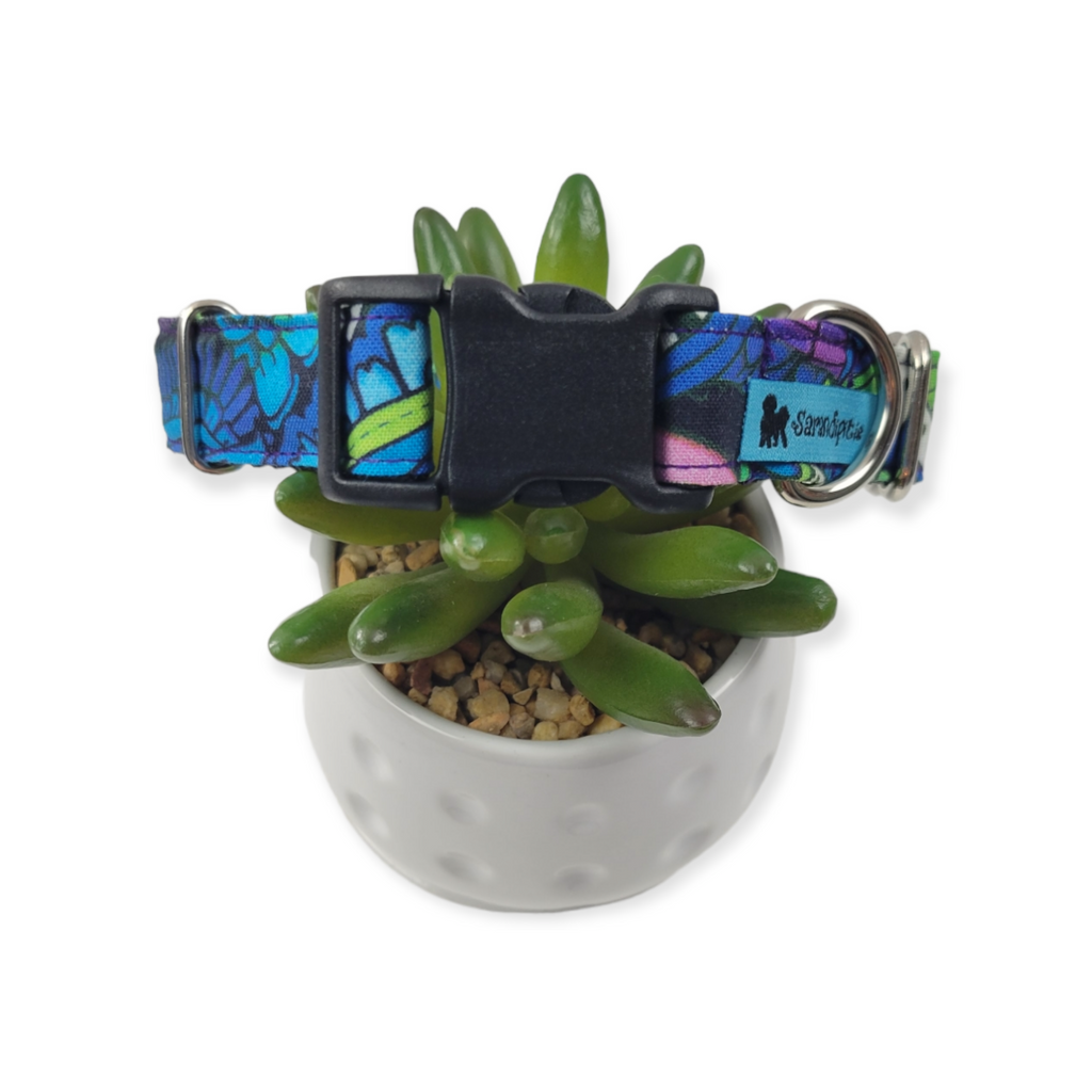 Psychedelic Paisley Dog Collar (Medium)