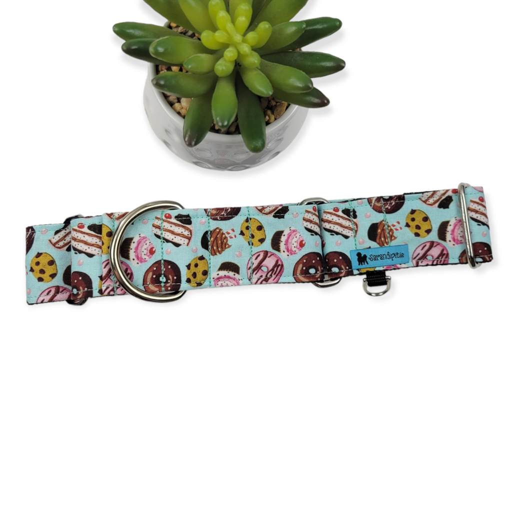 Sweet Treats Martingale Dog Collar (Large, 1.5" wide)