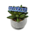 Faceted Geo Blue Dog Collar (Small)