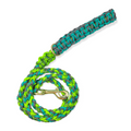 Neon Yellow & Aqua Paracord Rope leash (5')