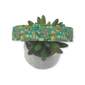 Craft Beer on Green Dog collar (Large)