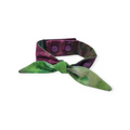 Green & Pink Watercolor Neckerchief Scarf (X-Small)