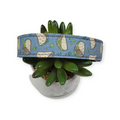 Tacos on Dark Navy Dog collar (Medium)
