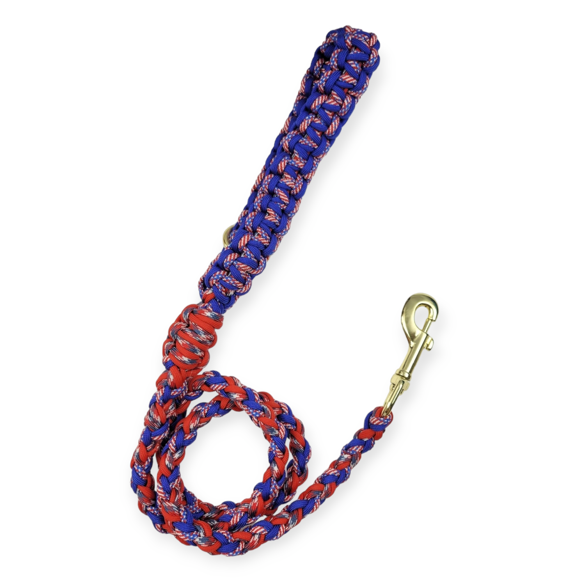 Patriotic Paracord Rope leash (4')