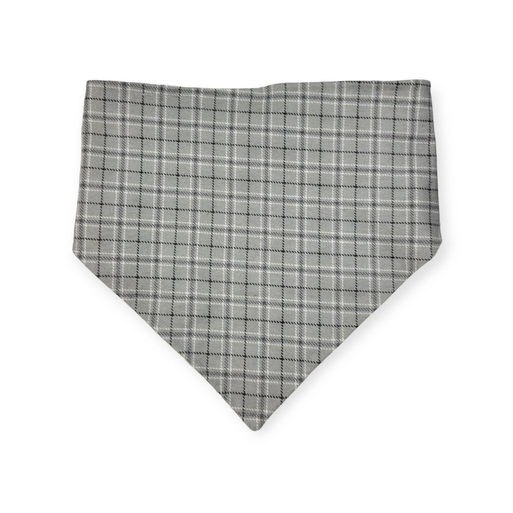 Little Cowboy/Gray Plaid Velcro Bandana (Large)