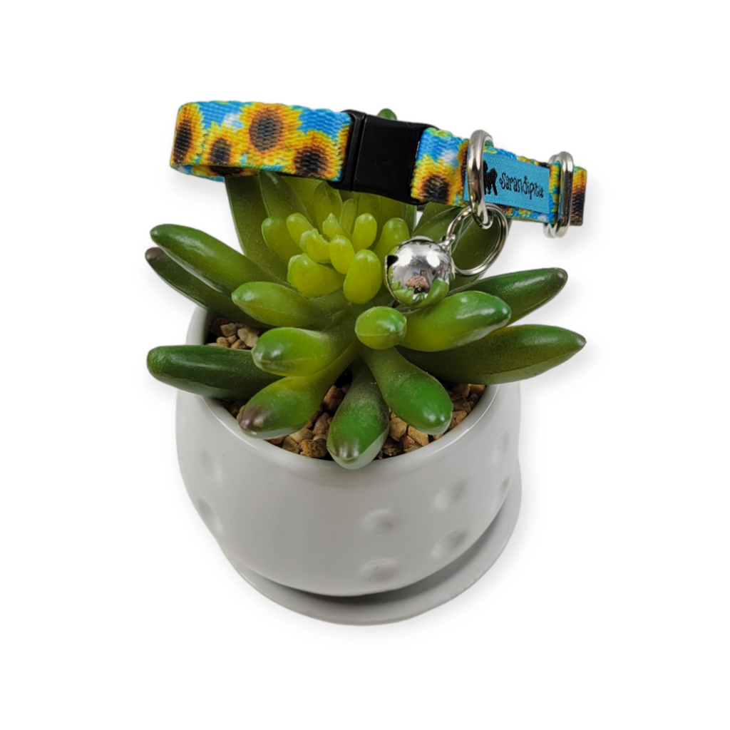 Sunflowers Kitty Collar (XX-Small)