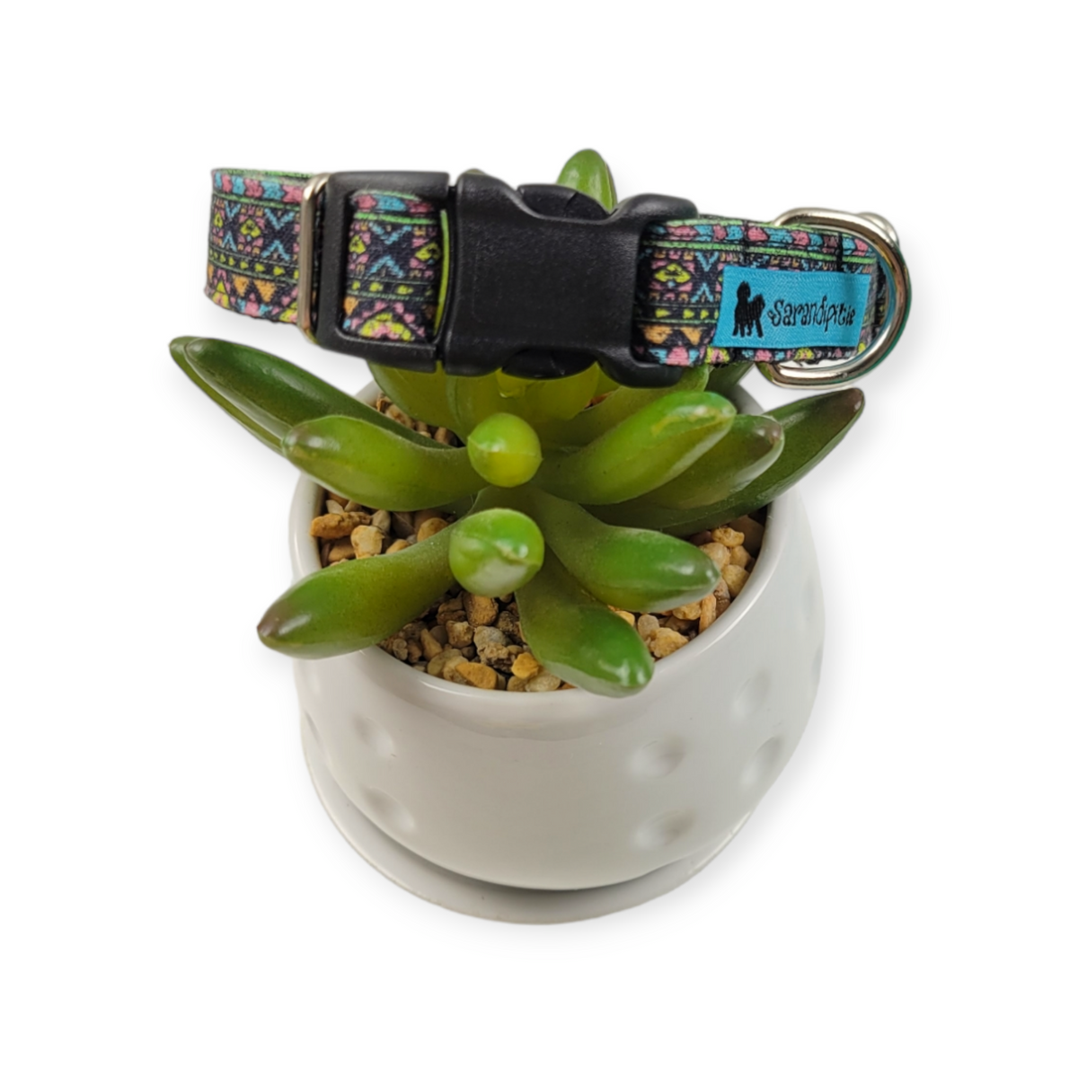 Neon Aztec Dog collar (Small)
