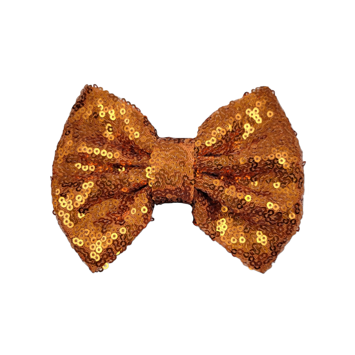 Orange Sequin Bowtie - 5"