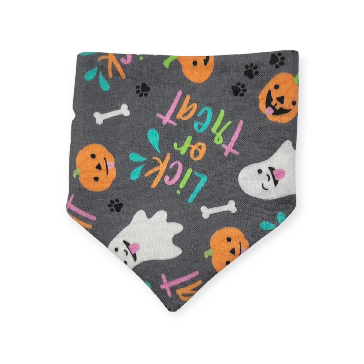 Lick or Treat/Plaid Slip-on Scrunchie Bandana (XX-Small)