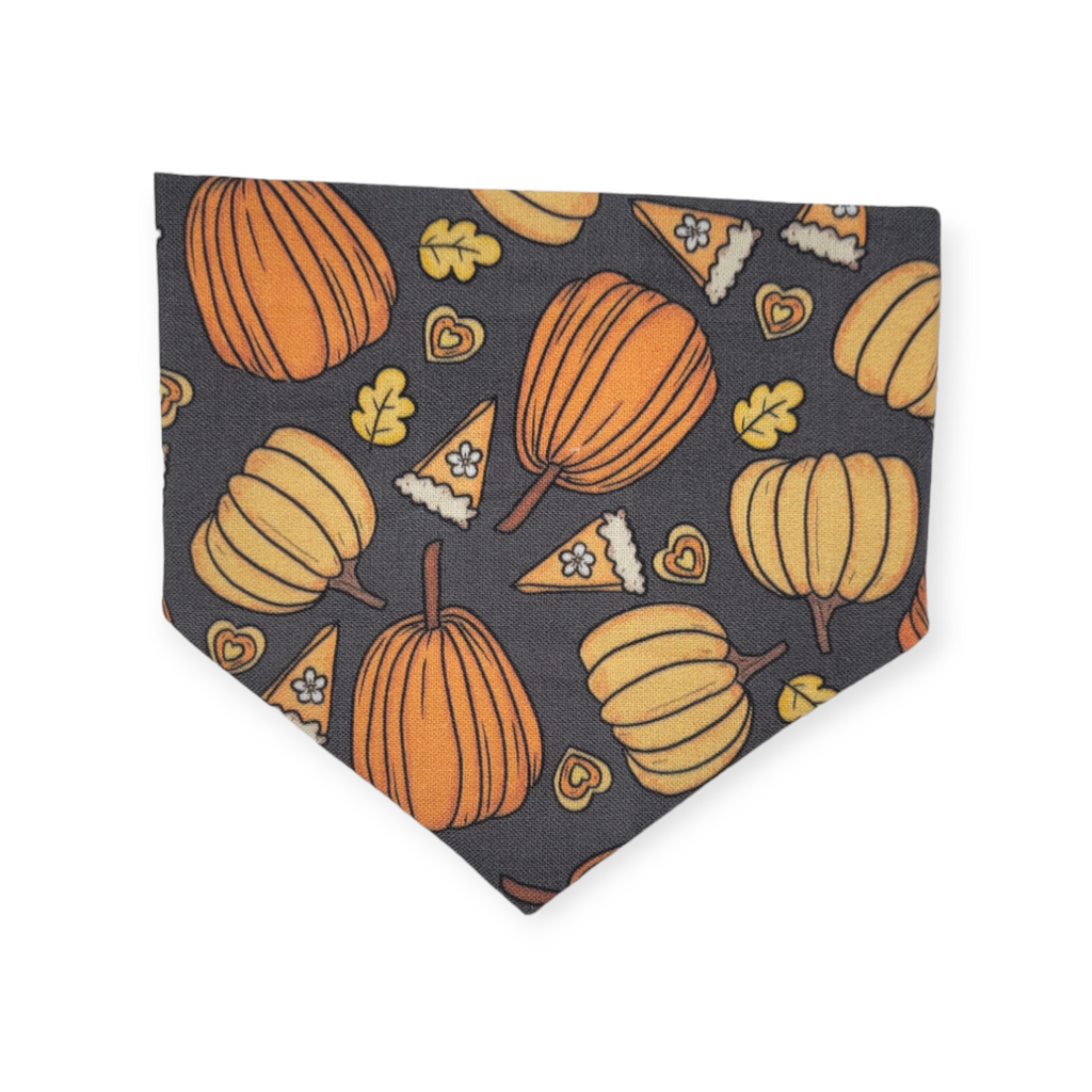 Retro Pumpkin Spice/Fall Plaid Slip-on Scrunchie Bandana (X-Small)