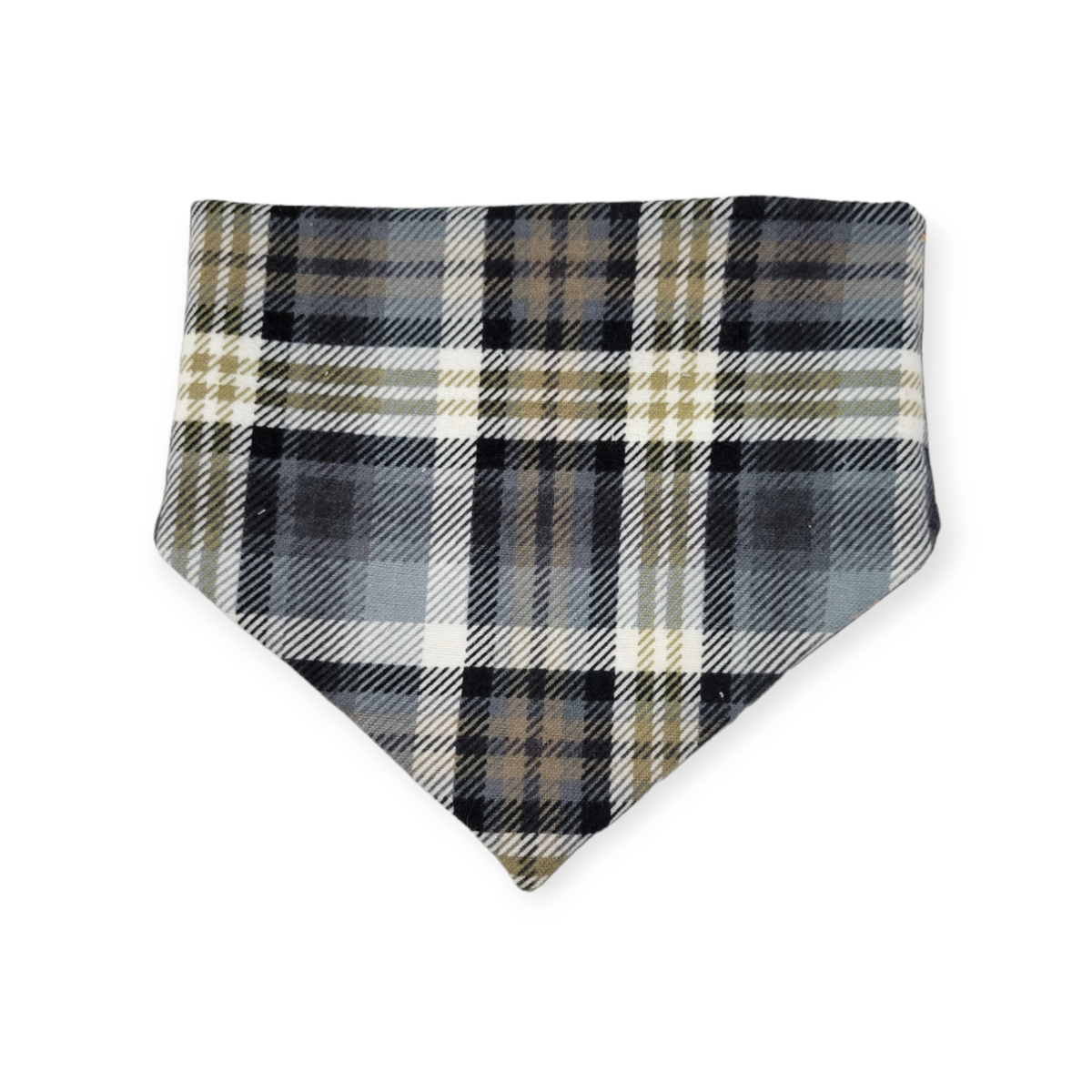 Lick or Treat/Plaid Slip-on Scrunchie Bandana (Small)