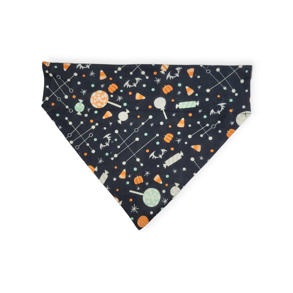 Halloween Candy/Plaid Reversible Slide-on Bandana (Small)