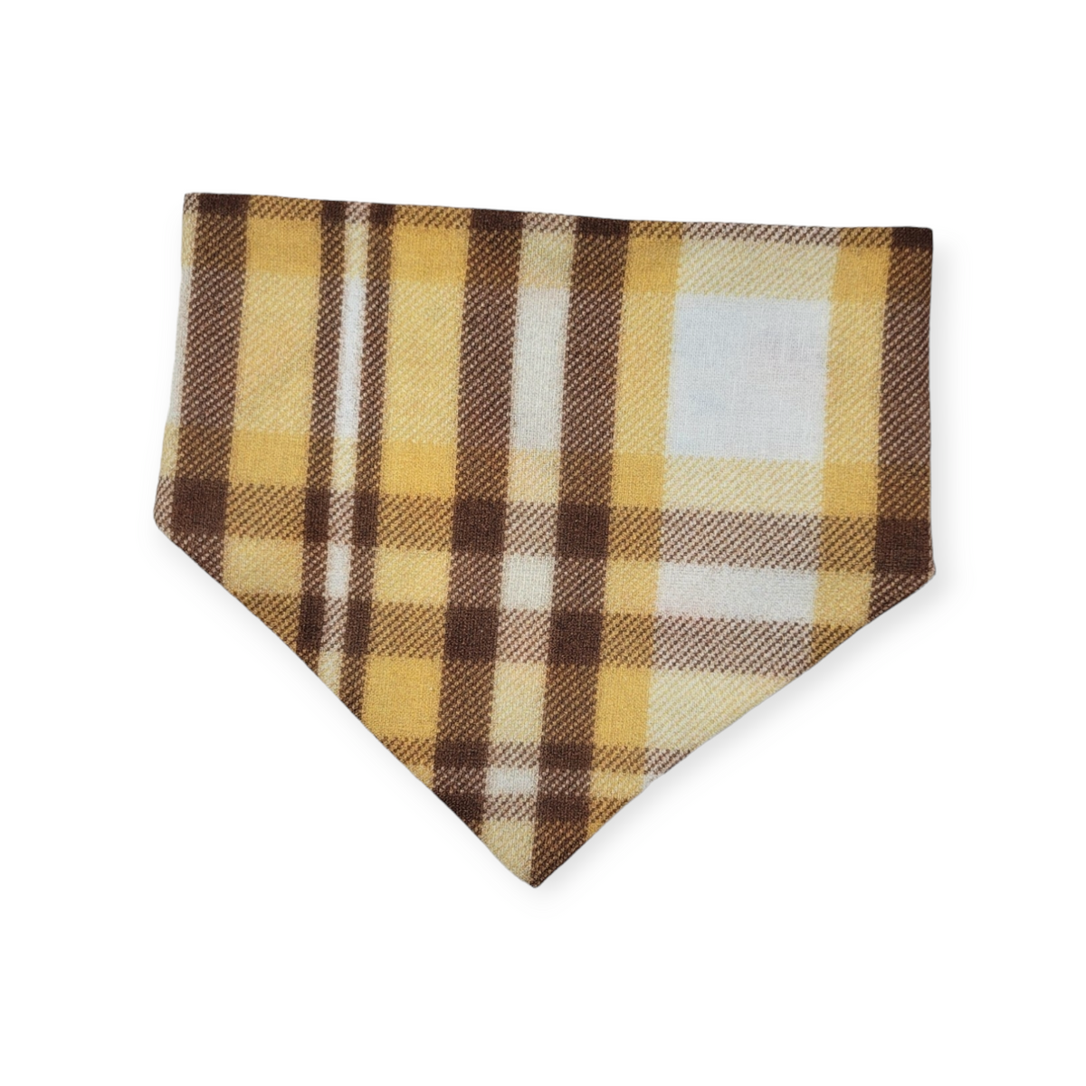 Oktoberfest/ Mustard Plaid Slip-on Scrunchie Bandana (Small)