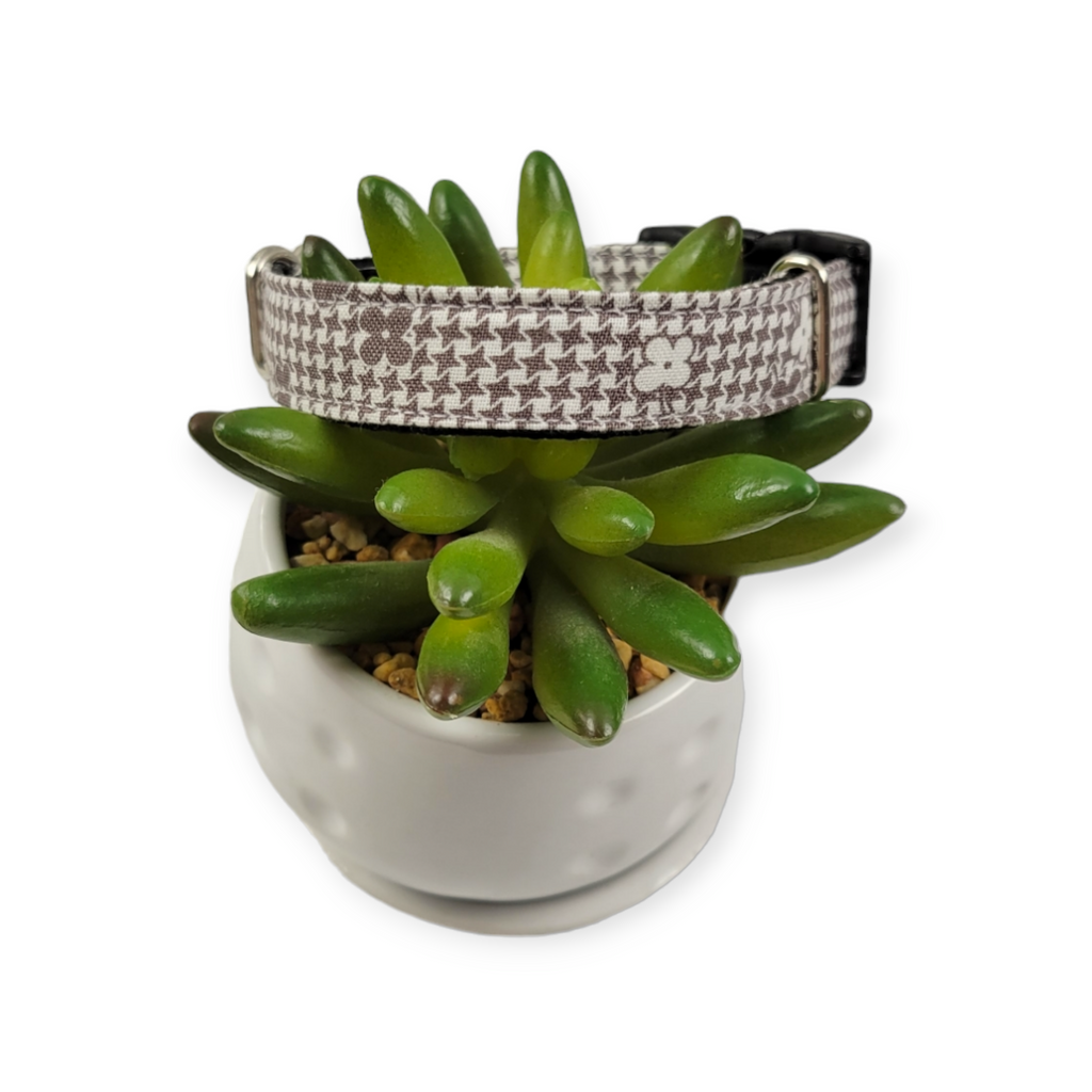Designer Houndstooth Dog collar (Small)