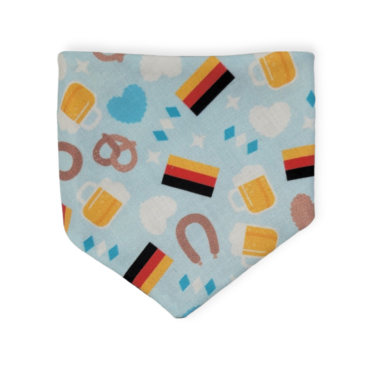 Oktoberfest/ Mustard Plaid Slip-on Scrunchie Bandana (X-Small)