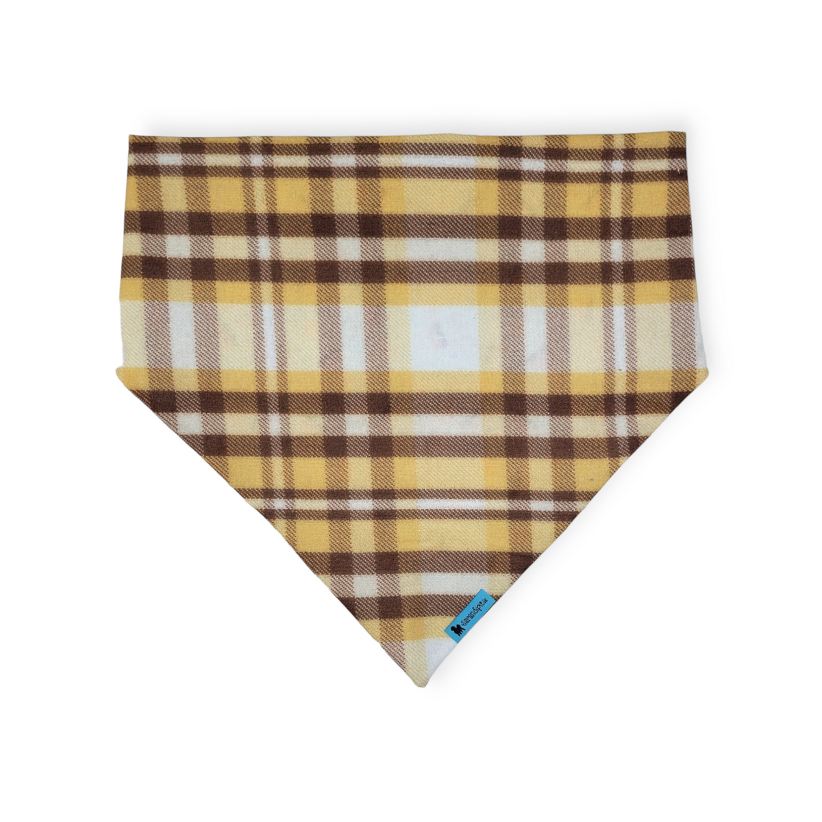 Oktoberfest/ Mustard Plaid Slip-on Scrunchie Bandana (X-Large)