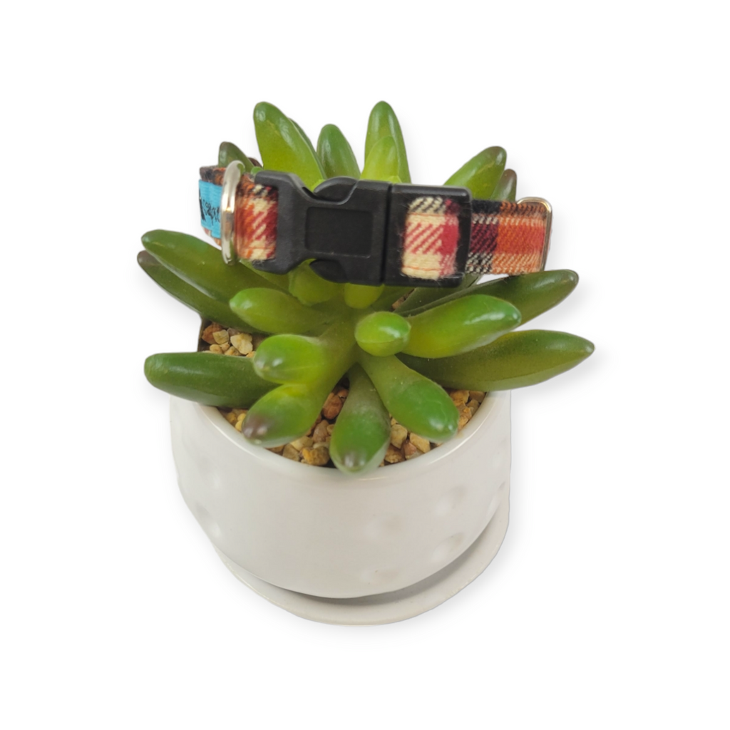 Fall Plaid Dog Collar (X-Small)
