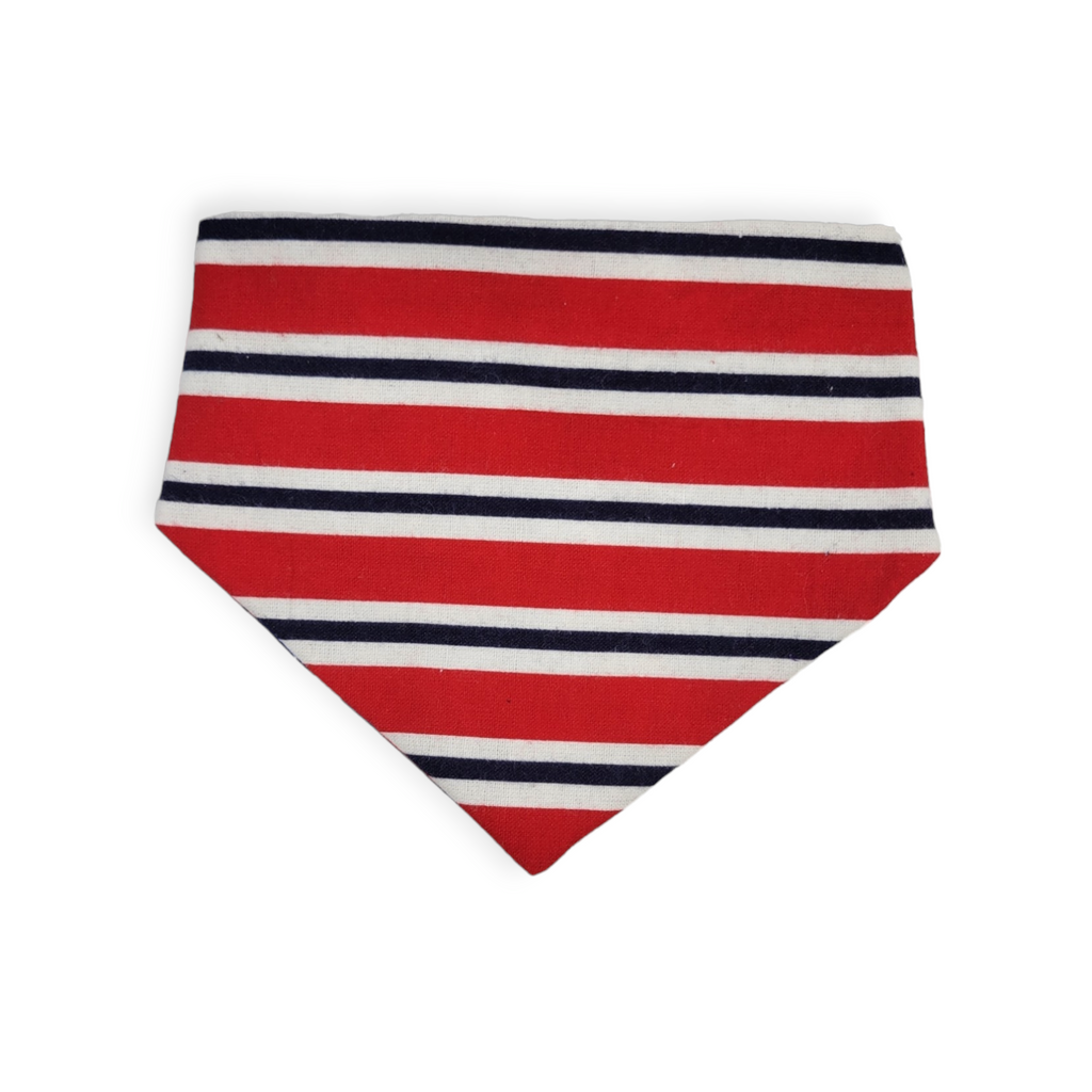 Rangers/Nautical Stripe Slip-on Scrunchie Bandana (Small)