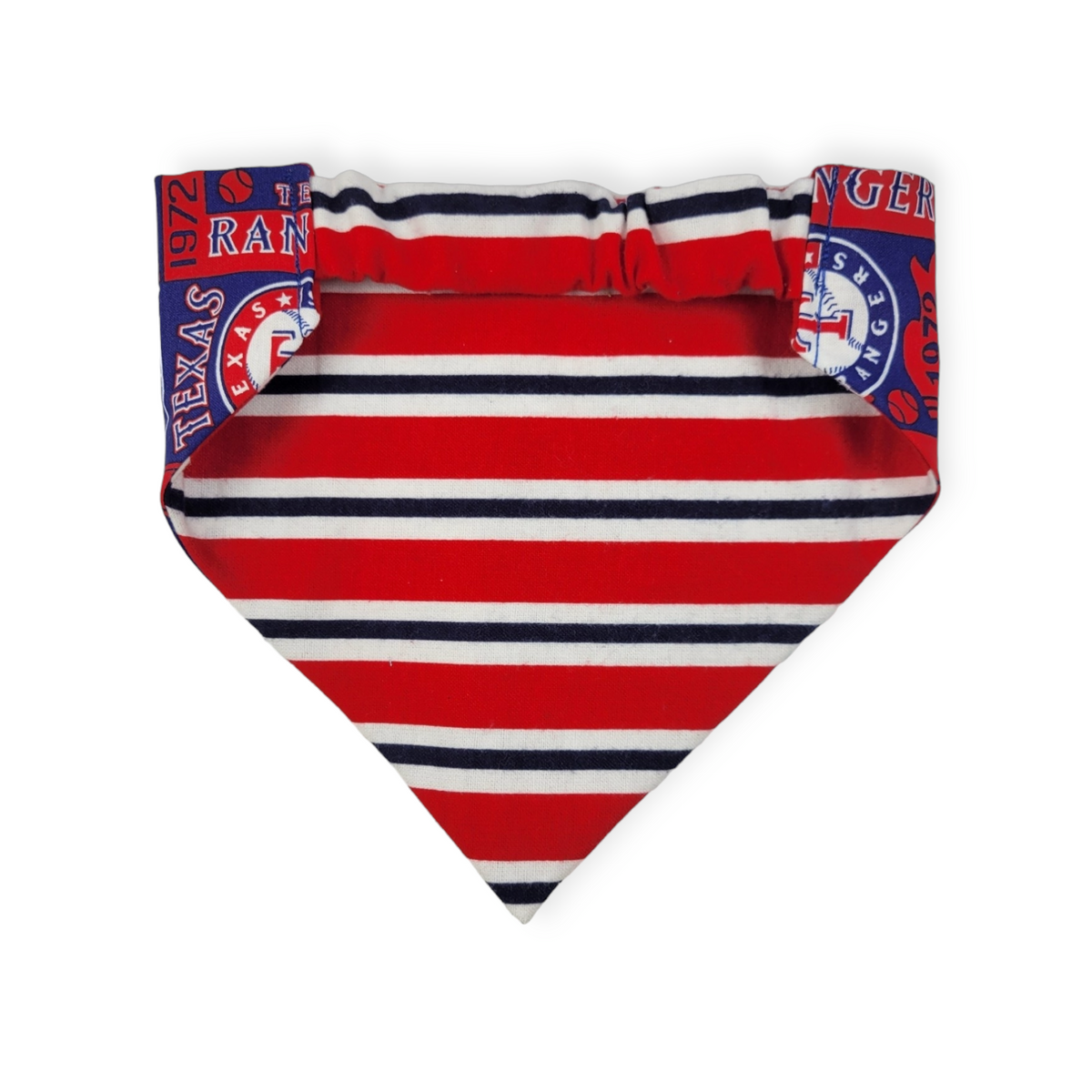 Rangers/Nautical Stripe Slip-on Scrunchie Bandana (Medium/Large)