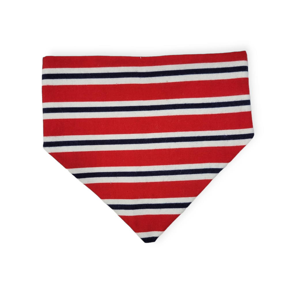 Rangers/Nautical Stripe Slip-on Scrunchie Bandana (Medium/Large)