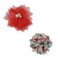 Christmas Stripe & Red Collar Flower Set