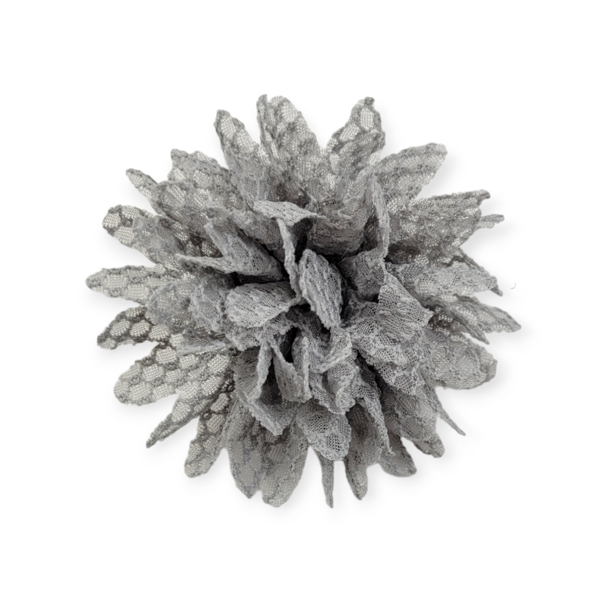 Gray Lace Petal Collar Flower