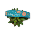 I'm a Delight on Teal Martingale Dog Collar (Medium, 1" wide)