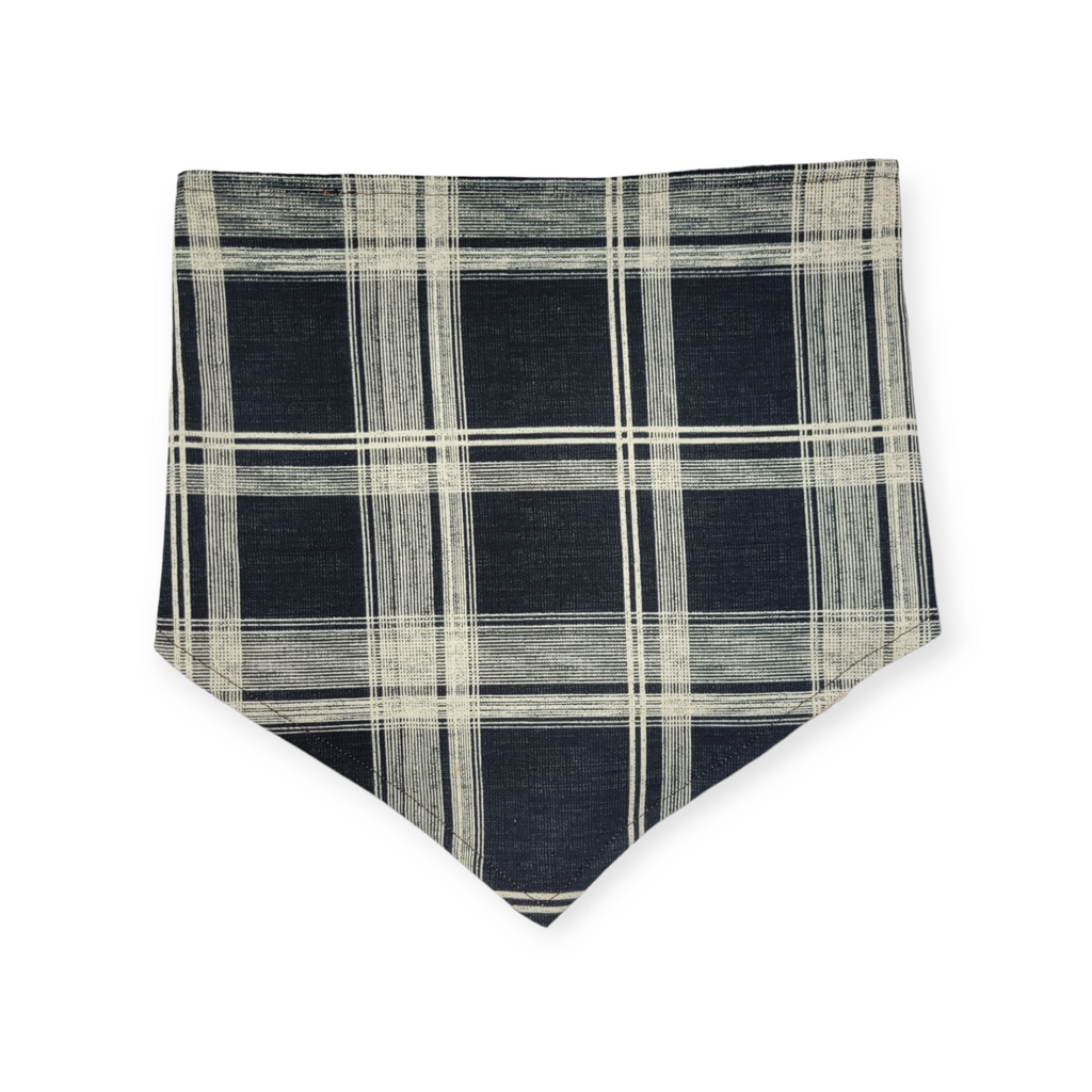 Longhorns/Black Plaid Reversible Tie-on Bandana (Large)