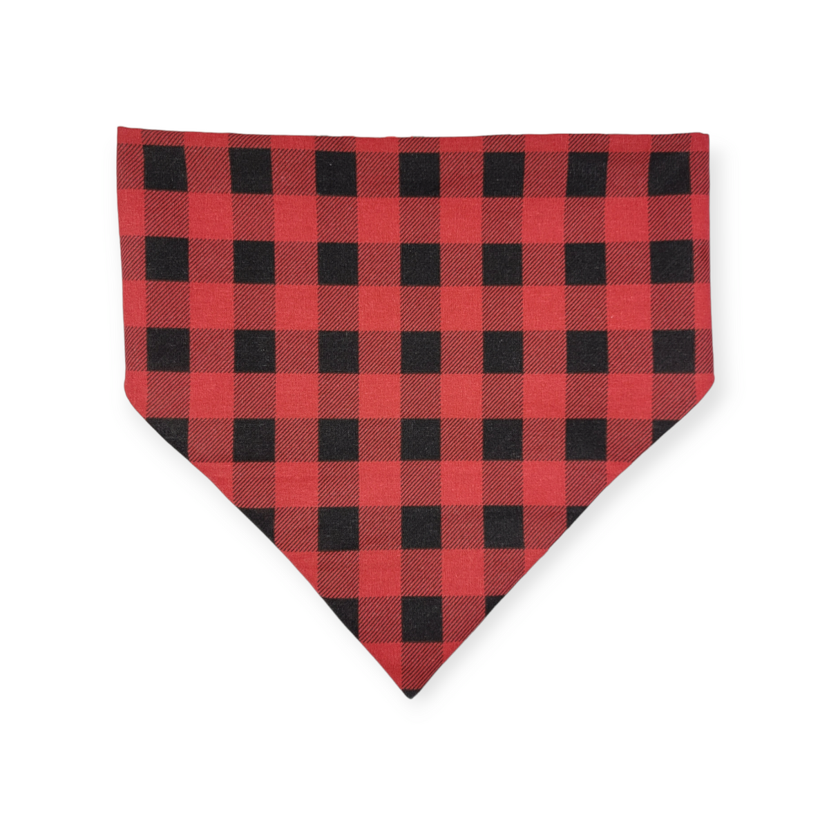 Christmas Snack Cakes/Buffalo Plaid Slip-on Scrunchie Bandana (Large/X-Large)