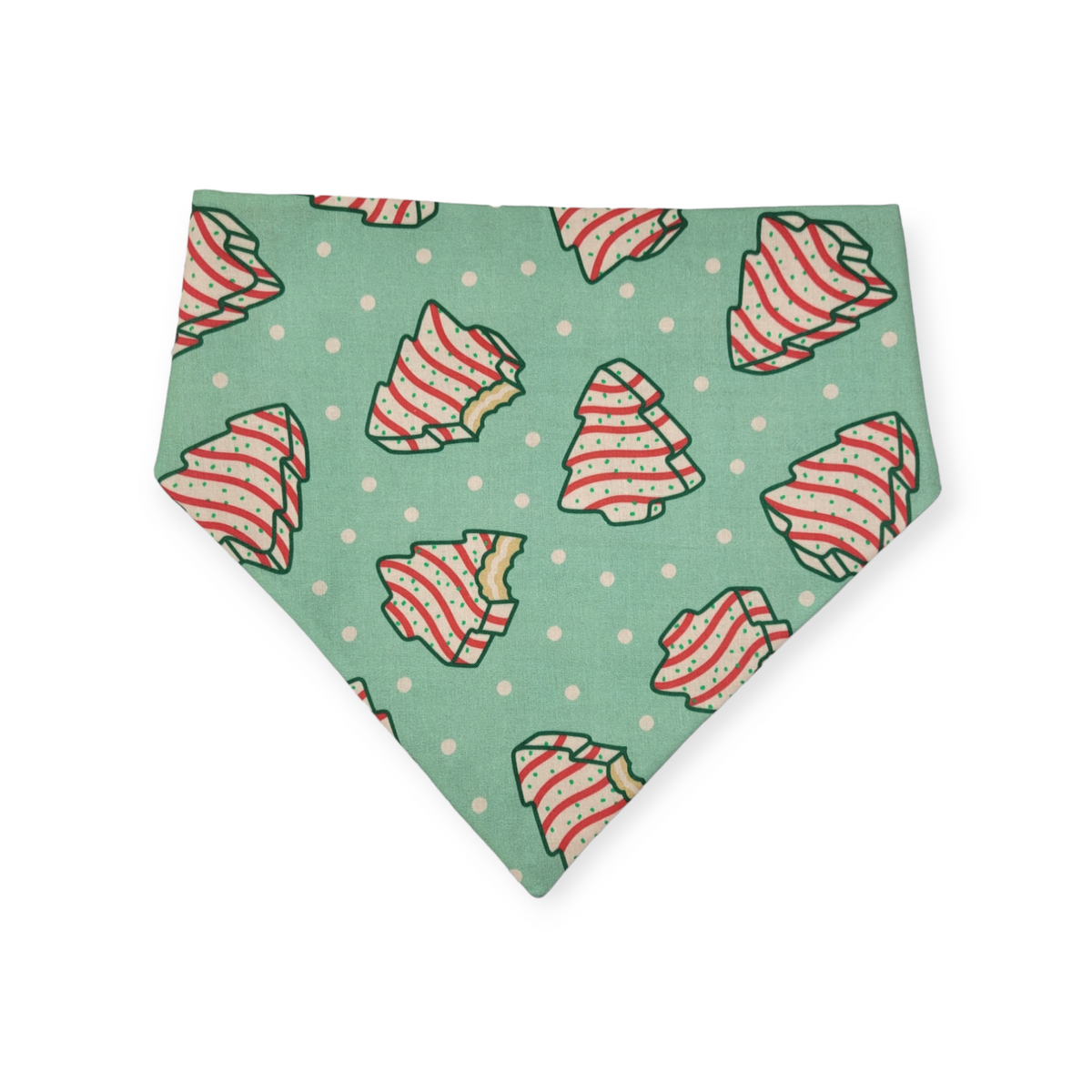 Christmas Snack Cakes/Buffalo Plaid Slip-on Scrunchie Bandana (Large/X-Large)